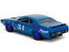 1972 Plymouth GTX #34 Blue with Graphics Bigtime Muscle Series 1/24 Diecast Model Car Jada 35218