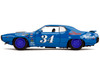 1972 Plymouth GTX #34 Blue with Graphics Bigtime Muscle Series 1/24 Diecast Model Car Jada 35218