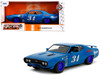 1972 Plymouth GTX #34 Blue with Graphics Bigtime Muscle Series 1/24 Diecast Model Car Jada 35218