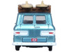 1961 Chevrolet Corvair Greenbrier Passenger Wagon Van Turquoise Metallic and Cameo White with Surfboards on Roof 1/87 (HO) Scale Diecast Model Car Oxford Diecast 87CG61001
