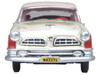 1955 Chrysler New Yorker Deluxe St Regis Tango Red and Platinum Metallic 1/87 (HO) Scale Diecast Model Car Oxford Diecast 87CNY55001