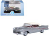 1957 Oldsmobile 88 Convertible Top Up Juneau Gray with White Top and Red Interior 1/87 (HO) Scale Diecast Model Car Oxford Diecast 87OC57003