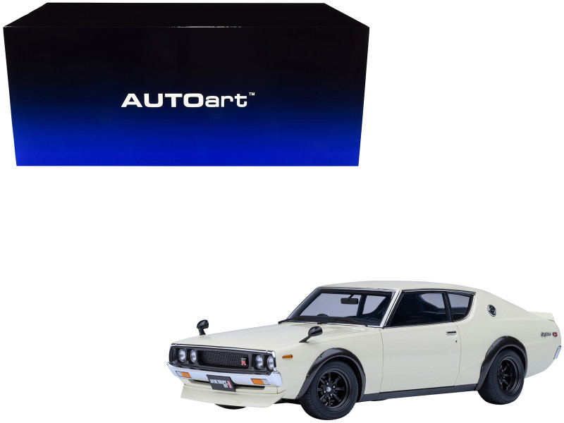 Nissan Skyline 2000GT R KPGC110 Tuned Version RHD Right Hand Drive White 1/18 Model Car Autoart 77467