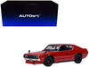 Nissan Skyline 2000GT R KPGC110 Tuned Version RHD Right Hand Drive Red 1/18 Model Car Autoart AA77468