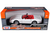1986 Chevrolet Corvette C4 Convertible White with Red Interior Timeless Legends Series 1/24 Diecast Model Car Motormax 73298w