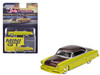 1954 Lincoln Capri Hot Rod Lime Yellow Metallic and Brown Metallic Limited Edition 1/64 Diecast Model Car Mini GT MGT00794
