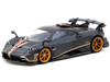Pagani Imola Matt Black Carbon Fiber with Red Stripe Global64 Series 1/64 Diecast Model Tarmac Works T64G-TL046-BCF