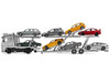 Mercedes Benz Actros Auto Transporter Yellow 1/64 Diecast Model GCD KS-069-402