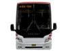 Prevost H3-45 Coach Bus Adirondack Trailways Silver Metallic White Red Stripes Limited Edition 1/87 HO Diecast Model Iconic Replicas 87-0419
