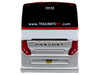 Prevost H3-45 Coach Bus Adirondack Trailways Silver Metallic White Red Stripes Limited Edition 1/87 HO Diecast Model Iconic Replicas 87-0419