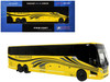 Prevost H3-45 Coach Bus All Aboard America Yellow Graphics Limited Edition 1/87 HO Diecast Model Iconic Replicas 87-0420