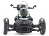 Can Am Ryker Rally 3 Wheel Motorcycle Galactic Blue and Black 1/32 Diecast Model BRP Models 60014