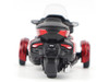 Can Am Spyder RT Limited 3 Wheel Motorcycle Deep Marsala Red Metallic with Driver Figure 1/32 Diecast Model BRP Models 60017