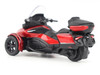 Can Am Spyder RT Limited 3 Wheel Motorcycle Deep Marsala Red Metallic with Driver Figure 1/32 Diecast Model BRP Models 60017