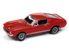 1967 Shelby GT 350 Red with White Side Stripes Mecum Auctions Pop Culture 2024 Release 2 1/64 Diecast Model Car Johnny Lightning JLPC015-JLSP393