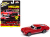 1967 Shelby GT 350 Red with White Side Stripes Mecum Auctions Pop Culture 2024 Release 2 1/64 Diecast Model Car Johnny Lightning JLPC015-JLSP393