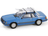 1981 Ford Mustang Ghia Coupe Blue Glow Metallic with Ski Roof Rack Hobby Exclusive Series 1/64 Diecast Model Car Greenlight 30510