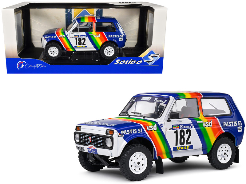 Lada Niva #182 Jean Pierre Jabouille Michel Sardou Paris Dakar Rally 1984 Competition Series 1/18 Diecast Model Car Solido S1807305