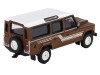 1985 Land Rover Defender 110 County Station Wagon Russet Brown with White Top Limited Edition to 1800 pieces Worldwide 1/64 Diecast Model Car Mini GT MGT00734