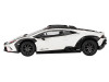 Lamborghini Huracan Sterrato Bianco Asopo White Metallic with Red Stripes and Matt Black Top Limited Edition to 7680 pieces Worldwide 1/64 Diecast Model Car Mini GT MGT00763