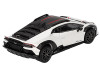 Lamborghini Huracan Sterrato Bianco Asopo White Metallic with Red Stripes and Matt Black Top Limited Edition to 7680 pieces Worldwide 1/64 Diecast Model Car Mini GT MGT00763