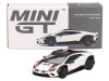 Lamborghini Huracan Sterrato Bianco Asopo White Metallic with Red Stripes and Matt Black Top Limited Edition to 7680 pieces Worldwide 1/64 Diecast Model Car Mini GT MGT00763