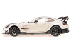 2021 Mercedes Benz AMG GT Black Series White Metallic with Black Top and Hood Stripes 1/18 Diecast Model Car Minichamps MC110032020