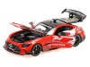 2024 Mercedes Benz AMG GT Black Series Formula 1 Safety Car Red with Black Top and Hood Stripes and Graphics 1/18 Diecast Model Car Minichamps MC110032090