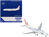 Boeing 737 800 Commercial Aircraft Harris Walz Campaign N778MA White with Striped Tail 1/400 Diecast Model Airplane GeminiJets GJ2322
