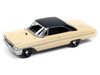 1964 Ford Galaxie 500 XL Sunshine Yellow with Black Top Vintage Muscle Series 1/64 Diecast Model Car Auto World 64482-AWSP174A