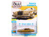 1979 Lincoln Continental Lowrider Gold Metallic with Lowrider Graphics Luxury Cruisers Series 1/64 Diecast Model Car Auto World 64482-AWSP175B