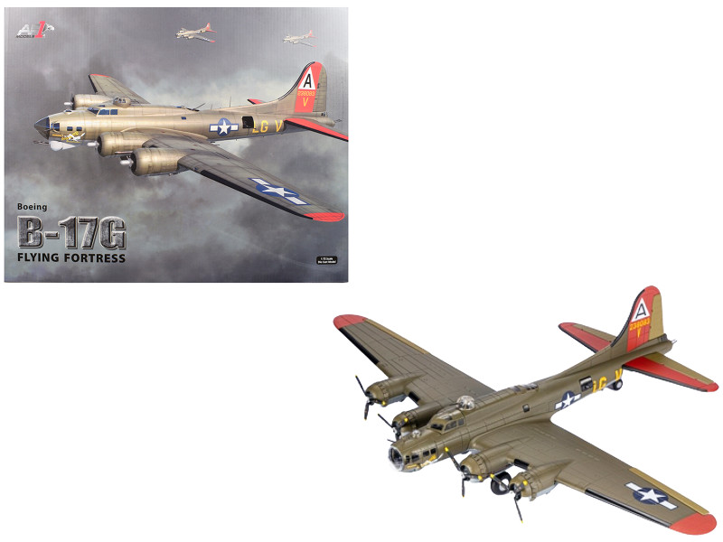 Boeing B 17G Flying Fortress Bomber Aircraft Man O War II 323rd Bomb Squadron, 91st Bomb Group United States Army Air Forces 1/72 Diecast Model Air Force 1 AF1-0110D