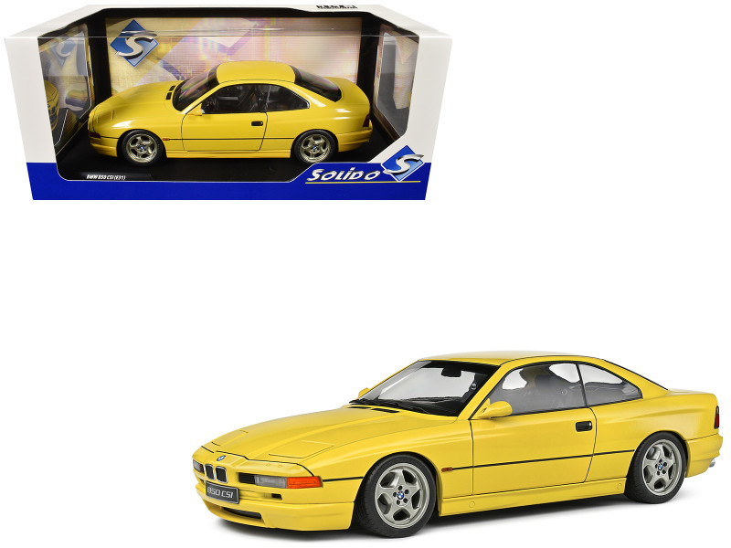 1990 BMW 850 E31 CSI Dakar Yellow 1/18 Diecast Model Car Solido S1807005
