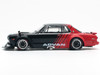 Skyline GT R V8 Drift Hakosuka RHD Right Hand Drive Advan Black and Red 1/64 Diecast Model Car Pop Race PR640081