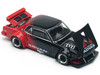 Skyline GT R V8 Drift Hakosuka RHD Right Hand Drive Advan Black and Red 1/64 Diecast Model Car Pop Race PR640081