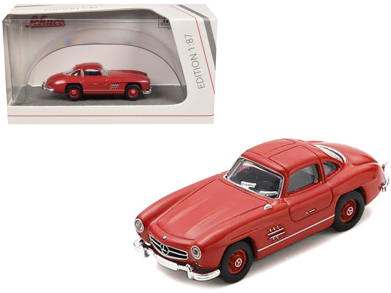 Mercedes Benz 300 SL Gullwing Coupe Red 1/87 (HO) Diecast Model Car Schuco 452676000