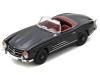 Mercedes Benz 300 SL Roadster Black with Red Interior 1/87 (HO) Diecast Model Car Schuco 452676100