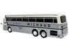 1969 Eagle Model 05 Coach Bus Michaud Bus Lines Yankee Traveler White and Silver with Black Stripes Limited Edition to 504 pieces Worldwide 1/87 (HO) Diecast Model Iconic Replicas 87-0548