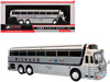 1969 Eagle Model 05 Coach Bus Michaud Bus Lines Yankee Traveler White and Silver with Black Stripes Limited Edition to 504 pieces Worldwide 1/87 (HO) Diecast Model Iconic Replicas 87-0548