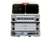 1969 Eagle Model 05 Coach Bus Michaud Bus Lines Yankee Traveler White and Silver with Black Stripes Limited Edition to 504 pieces Worldwide 1/87 (HO) Diecast Model Iconic Replicas 87-0548