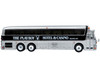 1969 Eagle Model 05 Coach Bus The Playboy Hotel & Casino Silver and Black Limited Edition to 504 pieces Worldwide 1/87 (HO) Diecast Model Iconic Replicas 87-0560