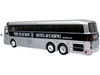 1969 Eagle Model 05 Coach Bus The Playboy Hotel & Casino Silver and Black Limited Edition to 504 pieces Worldwide 1/87 (HO) Diecast Model Iconic Replicas 87-0560
