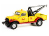 1949 Dodge Power Wagon Wrecker Tow Truck Shell Oil Yellow and Red Shell Oil Special Edition Series 2 1/64 Diecast Model Car Greenlight 41155A