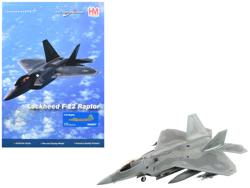 Lockheed F 22 Raptor Stealth Aircraft 412th Test Wing Edwards Air Force Base United States Air Force Air Power Series 1/72 Diecast Model Hobby Master HA2827