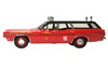 1970 Ford Galaxie Station Wagon Chicago Fire Department Chief 16th Battalion Red with Black Top Limited Edition to 300 pieces Worldwide 1/43 Model Car Goldvarg Collection GC-055D2