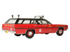 1970 Ford Galaxie Station Wagon Chicago Fire Department Chief 16th Battalion Red with Black Top Limited Edition to 300 pieces Worldwide 1/43 Model Car Goldvarg Collection GC-055D2