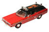 1970 Ford Galaxie Station Wagon Chicago Fire Department Chief 16th Battalion Red with Black Top Limited Edition to 300 pieces Worldwide 1/43 Model Car Goldvarg Collection GC-055D2