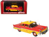 1958 Ford Custom 300 Taxi Cab Kind Taxi Co Red and Yellow with Yellow Interior Limited Edition to 200 pieces Worldwide 1/43 Model Car Goldvarg Collection GC-087