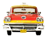 1958 Ford Custom 300 Taxi Cab Kind Taxi Co Red and Yellow with Yellow Interior Limited Edition to 200 pieces Worldwide 1/43 Model Car Goldvarg Collection GC-087