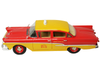 1958 Ford Custom 300 Taxi Cab Kind Taxi Co Red and Yellow with Yellow Interior Limited Edition to 200 pieces Worldwide 1/43 Model Car Goldvarg Collection GC-087